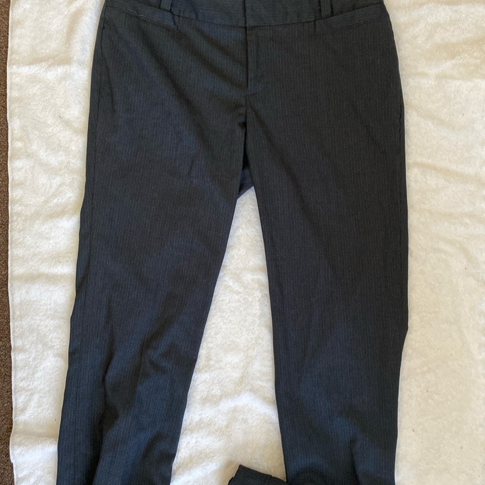 Chic Black Pinstripe Pants